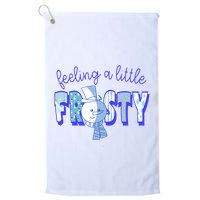 Feeling A Little Frosty Snowman Winter Golf Towel
