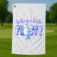 Feeling A Little Frosty Snowman Winter Golf Towel