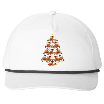 Funny Airplane Lover Matching Santa Airplane Christmas Tree Gift Snapback Five-Panel Rope Hat