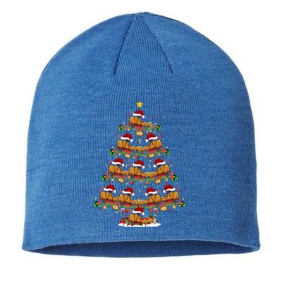 Funny Airplane Lover Matching Santa Airplane Christmas Tree Gift Sustainable Beanie