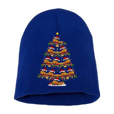 Funny Airplane Lover Matching Santa Airplane Christmas Tree Gift Short Acrylic Beanie