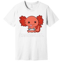 Funny Axolotl Lover Gamesalotl Gaming Axolotl  Premium T-Shirt