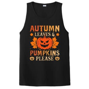 Fall Autumn Leaves & Pumpkin Please Halloween PosiCharge Competitor Tank