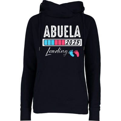 Funny Abuela Loading 2025 Baby Gender Reveal Womens Funnel Neck Pullover Hood