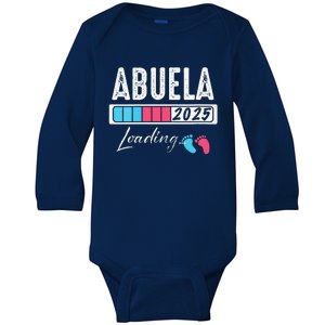 Funny Abuela Loading 2025 Baby Gender Reveal Baby Long Sleeve Bodysuit