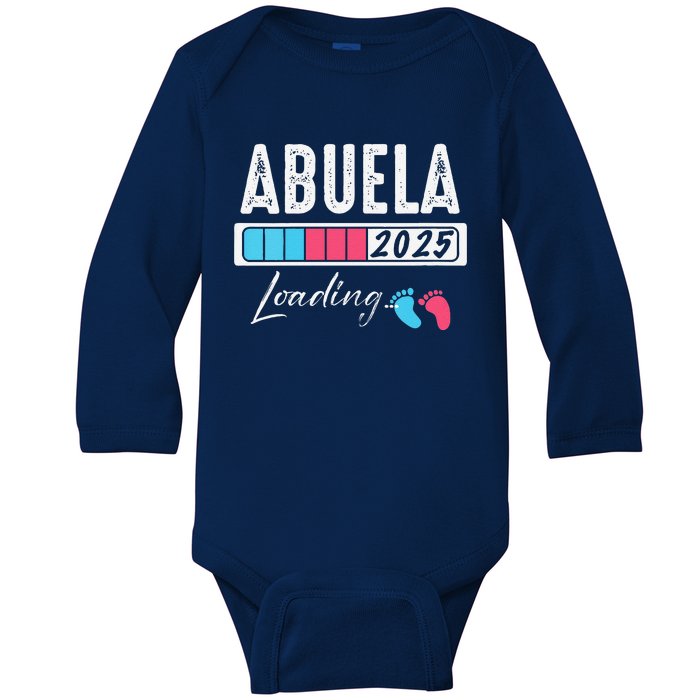 Funny Abuela Loading 2025 Baby Gender Reveal Baby Long Sleeve Bodysuit