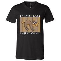 Funny Anemia Life IM Just Anemic Not Lazy V-Neck T-Shirt