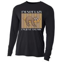 Funny Anemia Life IM Just Anemic Not Lazy Cooling Performance Long Sleeve Crew