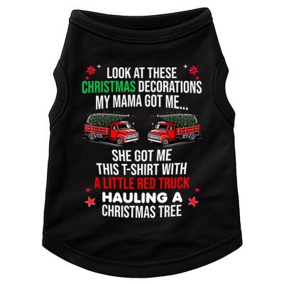 Funny A Little Red Truck Hauling A Christmas Tree Doggie Tank