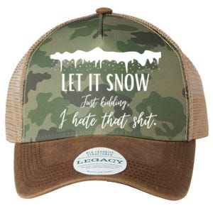 Funny Adult Let It Snow Just Ding Vulgar Sarcastic Gift Legacy Tie Dye Trucker Hat