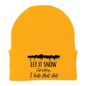 Funny Adult Let It Snow Just Ding Vulgar Sarcastic Gift Knit Cap Winter Beanie