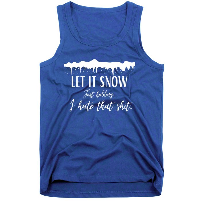 Funny Adult Let It Snow Just Ding Vulgar Sarcastic Gift Tank Top