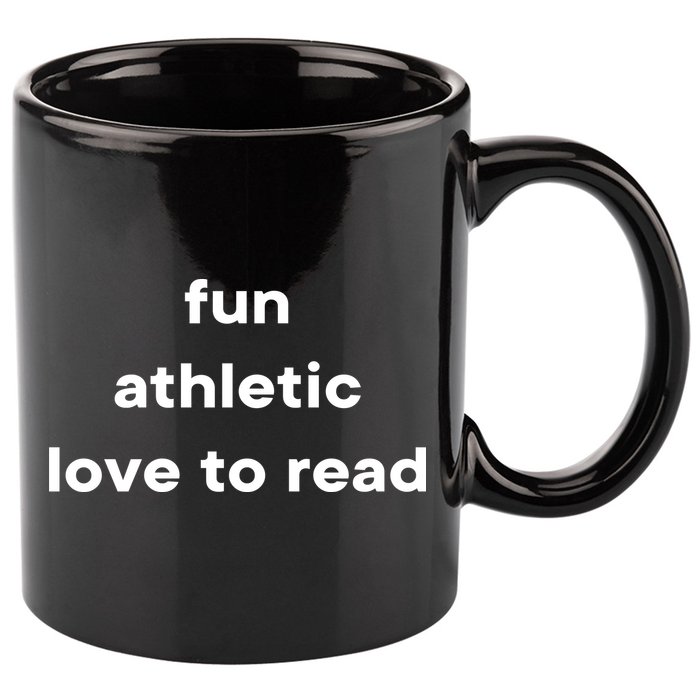 Fun Athletic Love To Read 11oz C Handle Ceramic Mug