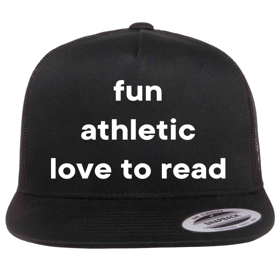 Fun Athletic Love To Read Flat Bill Trucker Hat