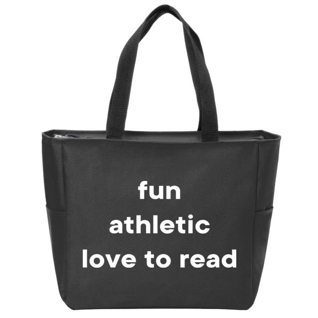 Fun Athletic Love To Read Zip Tote Bag
