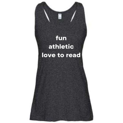 Fun Athletic Love To Read Ladies Essential Flowy Tank