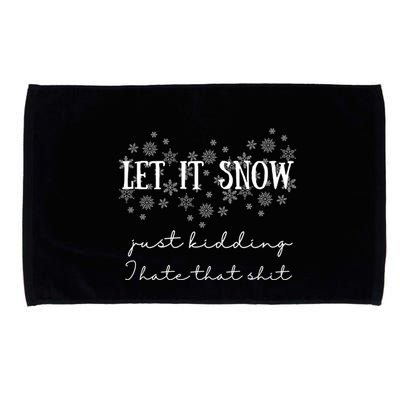 Funny Adult Let It Snow Just Ding Vulgar Sarcastic Funny Gift Microfiber Hand Towel