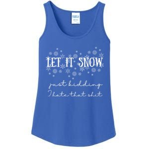 Funny Adult Let It Snow Just Ding Vulgar Sarcastic Funny Gift Ladies Essential Tank