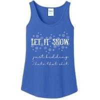 Funny Adult Let It Snow Just Ding Vulgar Sarcastic Funny Gift Ladies Essential Tank