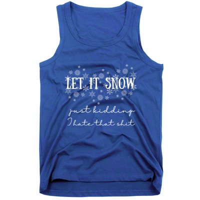 Funny Adult Let It Snow Just Ding Vulgar Sarcastic Funny Gift Tank Top