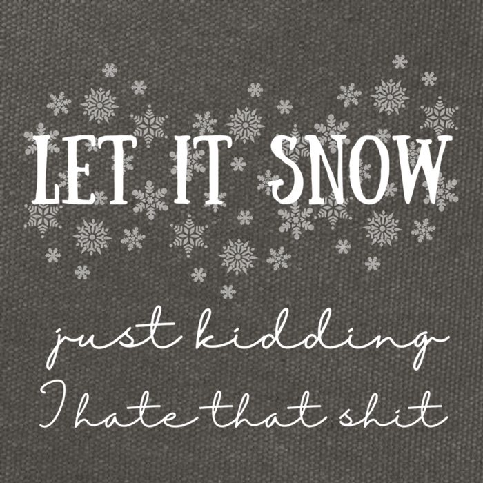 Funny Adult Let It Snow Just Ding Vulgar Sarcastic Funny Gift Cotton Canvas Backpack