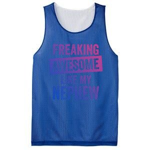 Freaking Awesome Like My Nephew For Aunt Auntie Or Uncle Gift Mesh Reversible Basketball Jersey Tank