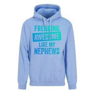 Freaking Awesome Like My Nephews For Aunt Auntie Or Uncle Gift Unisex Surf Hoodie