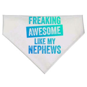 Freaking Awesome Like My Nephews For Aunt Auntie Or Uncle Gift USA-Made Doggie Bandana