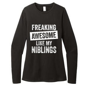 Freaking Awesome Like My Niblings For Aunt Auntie Or Uncle Great Gift Womens CVC Long Sleeve Shirt