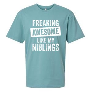 Freaking Awesome Like My Niblings For Aunt Auntie Or Uncle Great Gift Sueded Cloud Jersey T-Shirt