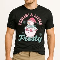 Feelin A Little Frosty Cute Snowman Holiday Cooling Performance Crew T-Shirt