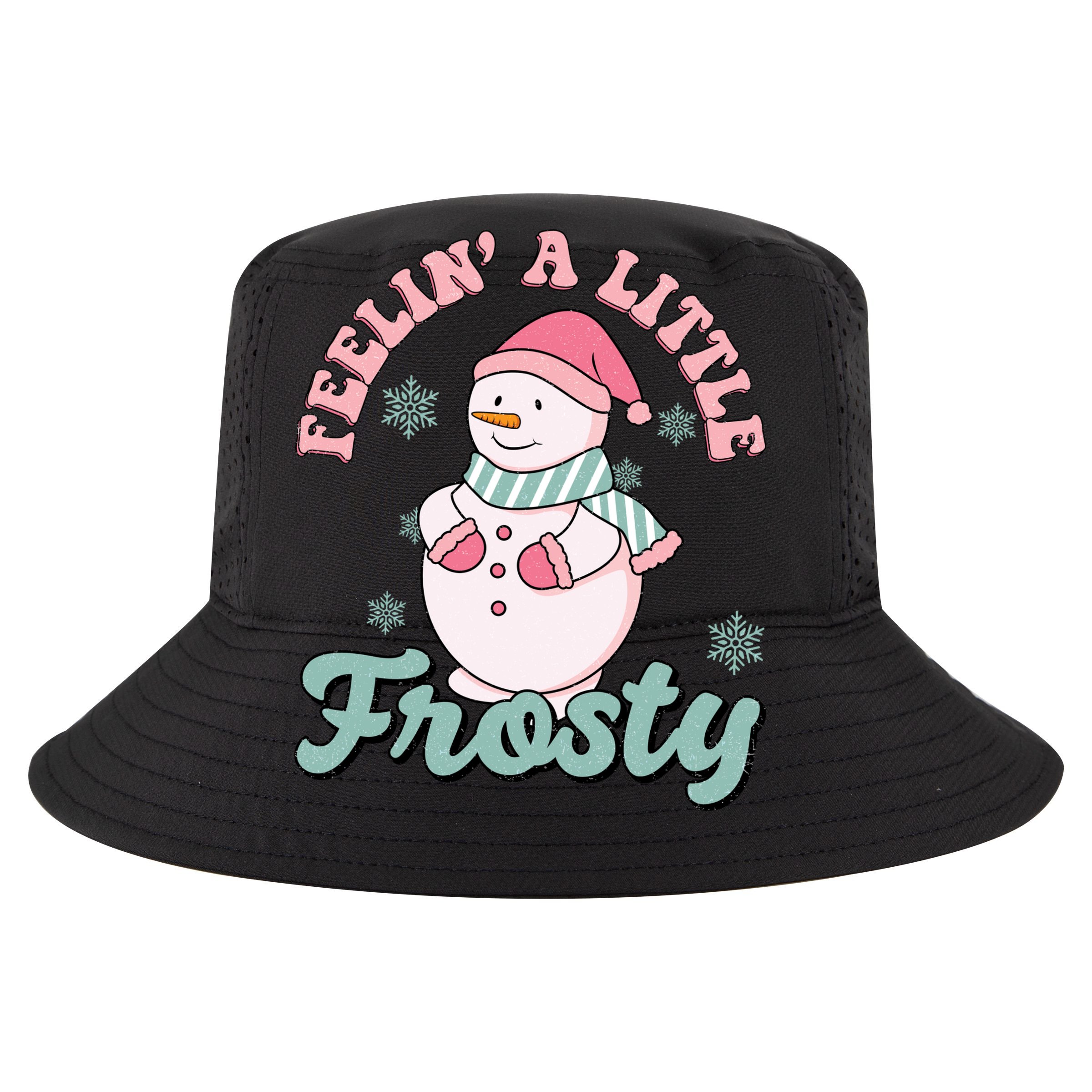 Feelin A Little Frosty Cute Snowman Holiday Cooling Performance Crew T-Shirt