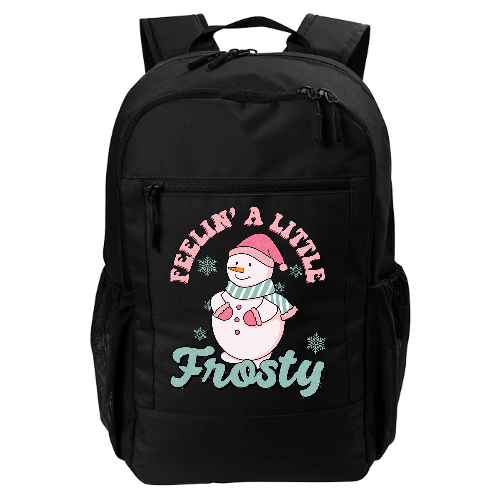 Feelin A Little Frosty Cute Snowman Holiday Backpack
