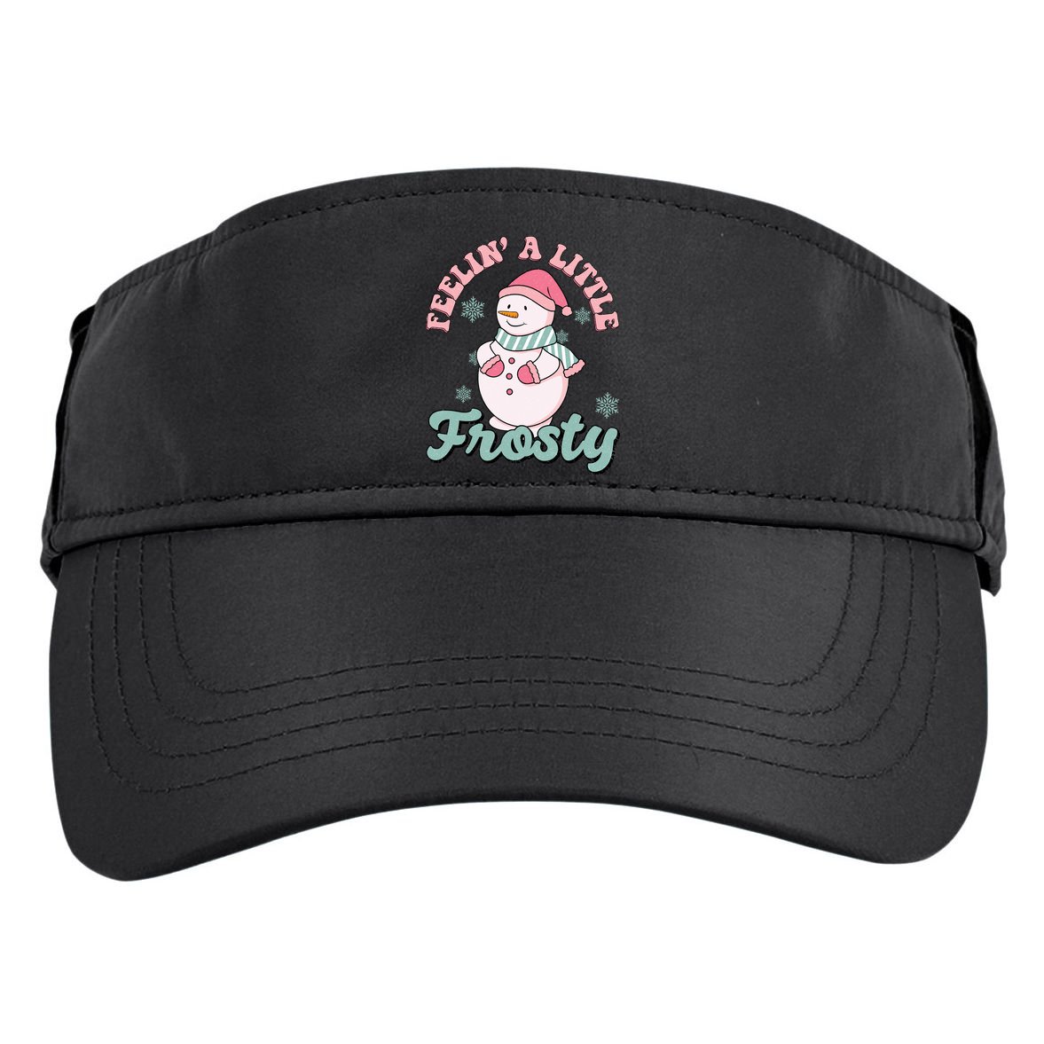 Feelin A Little Frosty Cute Snowman Holiday Adult Drive Performance Visor