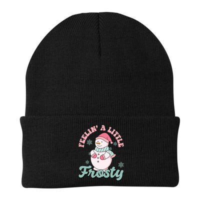 Feelin A Little Frosty Cute Snowman Holiday Beanie