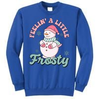 Feelin A Little Frosty Cute Snowman Holiday Sweatshirt