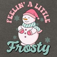 Feelin A Little Frosty Cute Snowman Holiday Cotton Canvas Backpack