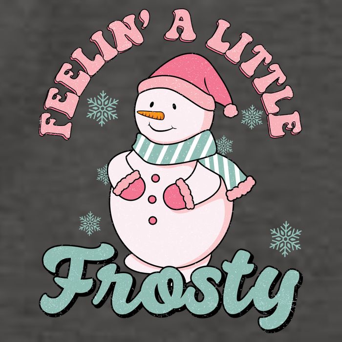 Feelin A Little Frosty Cute Snowman Holiday Vector Backpack