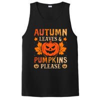 Fall Autumn Leaves & Pumpkin Please Halloween PosiCharge Competitor Tank