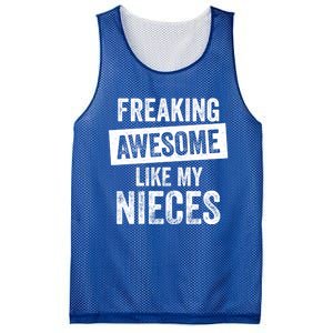 Freaking Awesome Like My Nieces For Aunt Auntie Or Uncle Gift Mesh Reversible Basketball Jersey Tank