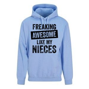 Freaking Awesome Like My Nieces For Aunt Auntie Or Uncle Gift Unisex Surf Hoodie