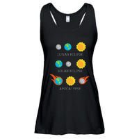 Funny Apocalypse Lunar Solar Eclipse Space Ladies Essential Flowy Tank