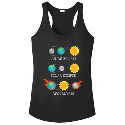 Funny Apocalypse Lunar Solar Eclipse Space Ladies PosiCharge Competitor Racerback Tank