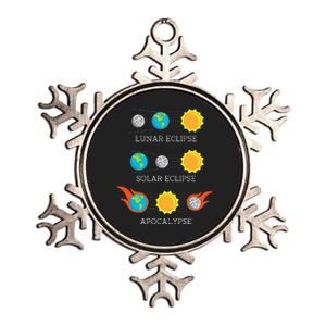 Funny Apocalypse Lunar Solar Eclipse Space Metallic Star Ornament