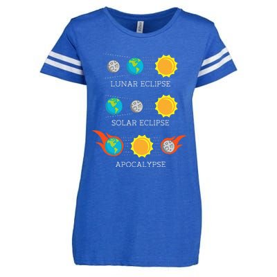 Funny Apocalypse Lunar Solar Eclipse Space Enza Ladies Jersey Football T-Shirt