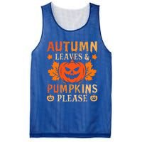 Fall Autumn Leaves Pumpkin Please Halloween Mesh Reversible Basketball Jersey Tank