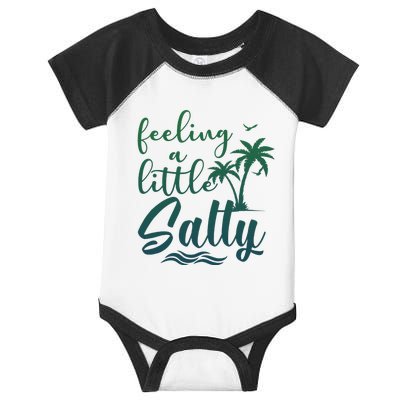 Feeling A Little Salty Summer Vibes Beach Vacay Summertime Infant Baby Jersey Bodysuit