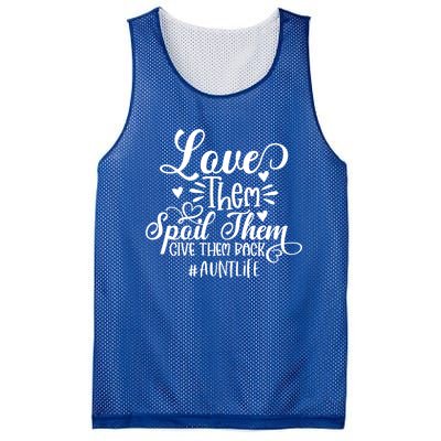 Funny Auntie Life Love Them Spoil Them Give Them Back Gift Mesh Reversible Basketball Jersey Tank