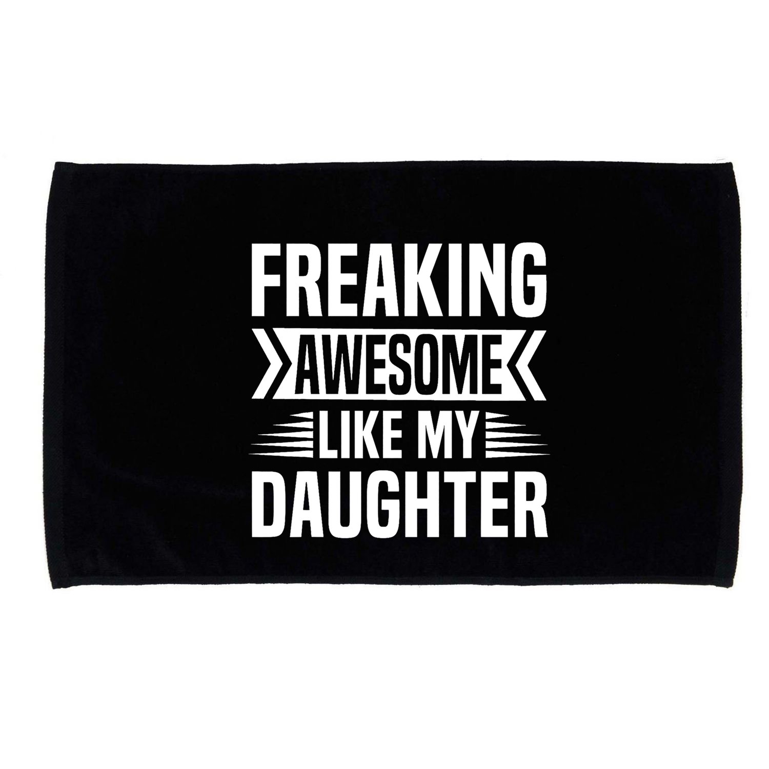 Freaking Awesome Like My Daughter Funny Fathers Mothers Day Microfiber Hand Towel