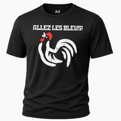 France Allez Les Bleus French Rooster Soccer    Long Sleeve Performance Shirt